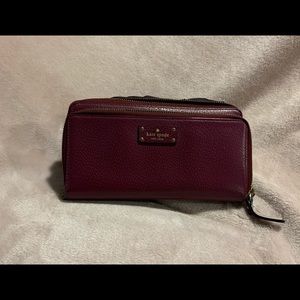 Kate Spade Maroon Leather Wallet